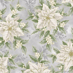 Holiday Elegance - Large Flowers Light Gray