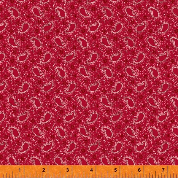 Hudson -Stipple Paisley - Red