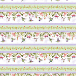 Hummingbird Floral - Repeating Stripe Multi