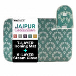 IronMatik - Jaipur Premium Ironing Mat & Steam Glove - Blue