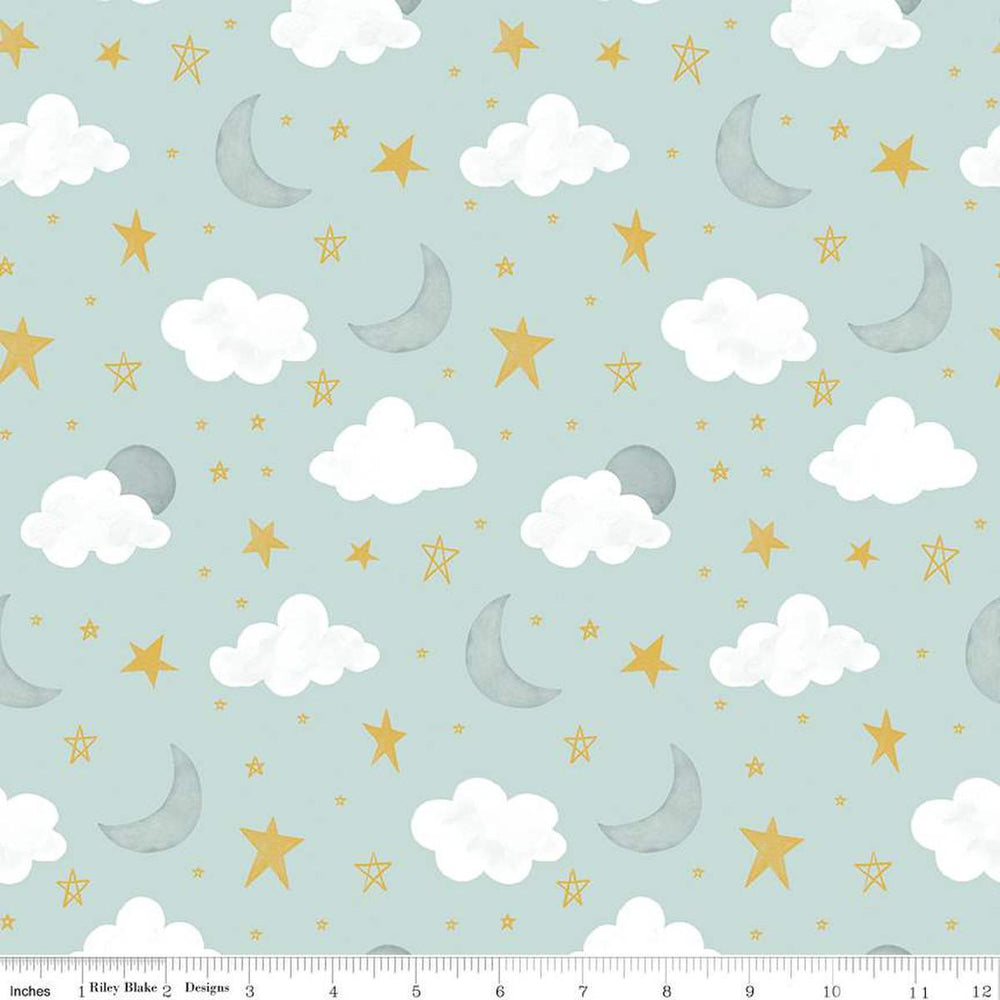 It's A Boy Stars & Moon Aqua