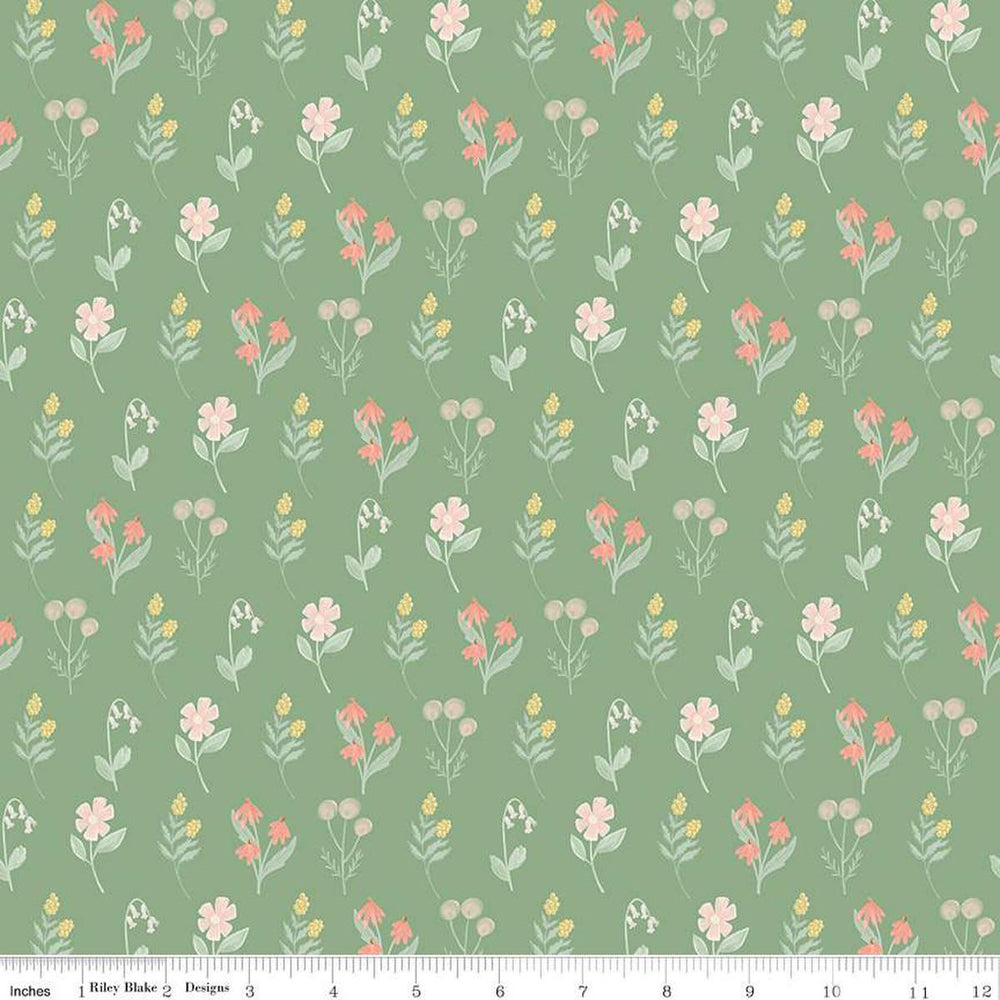 Its A Girl Floral Sage