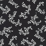Jardin Noir - Black and White Jet White Leaf