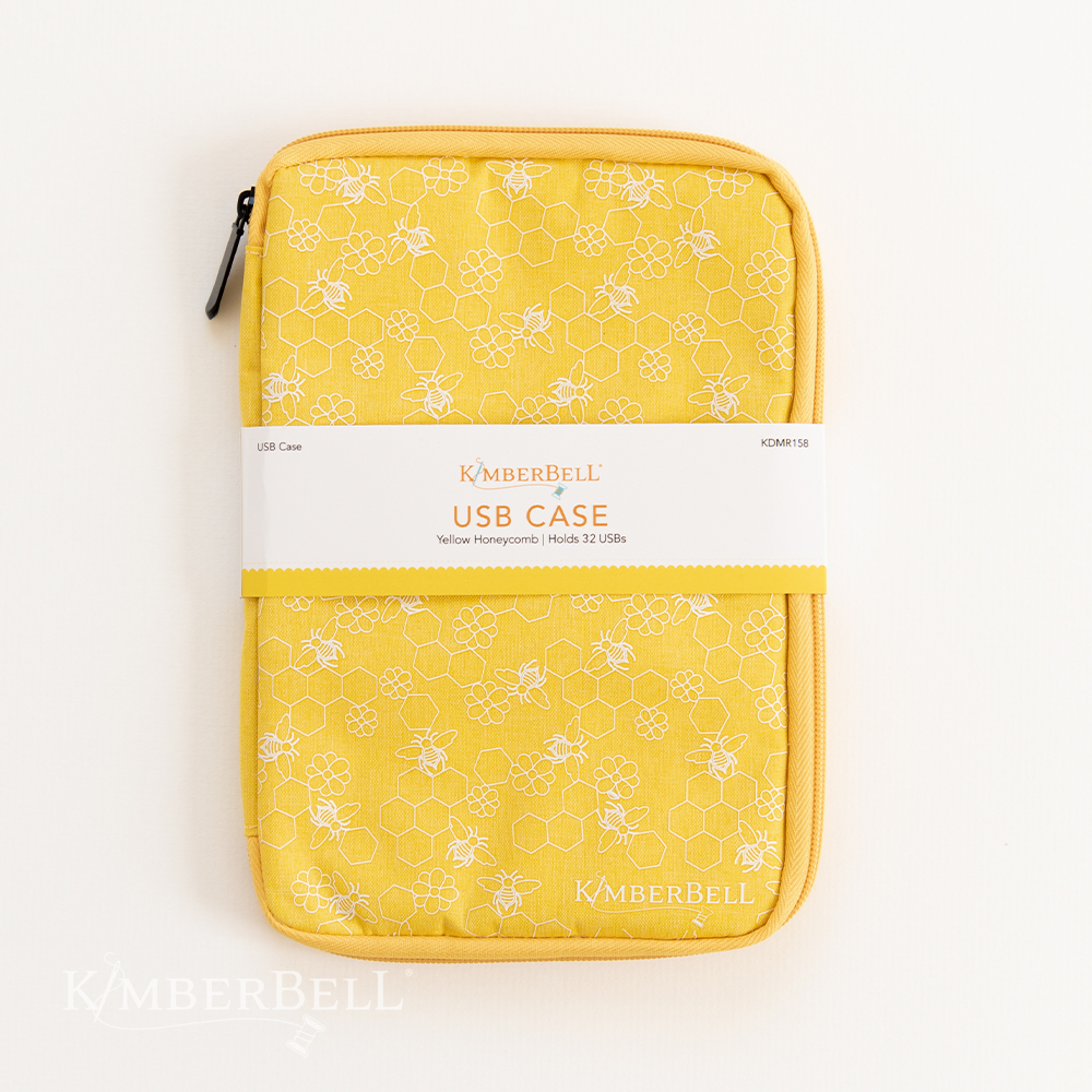 Kimberbell USB Case--Yellow Honeycomb Design