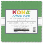 Kona Cotton - Leafy Greens Palette Charm Squares