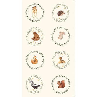 Little Fawn Celebration-Panel  Skunk & Friends Cream