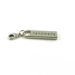 Metal Zipper Pull in Nickel - Handmade