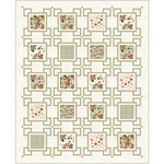 Petal Bouquet Squares Surrounding Squares Kit - Includes Pattern and Binding
