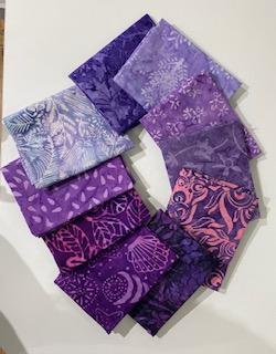 Purple Batik Bundles - 12 FQ's