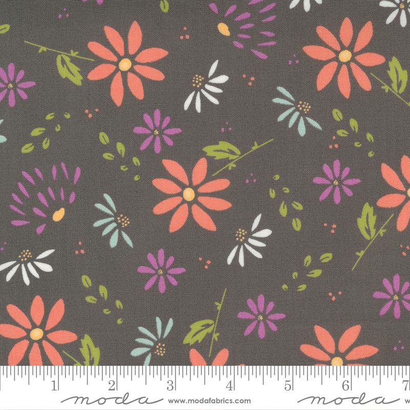 Seashore Drive-Lg Floral Charcoal