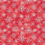Sno Angels - Tossed Snow Flakes Red