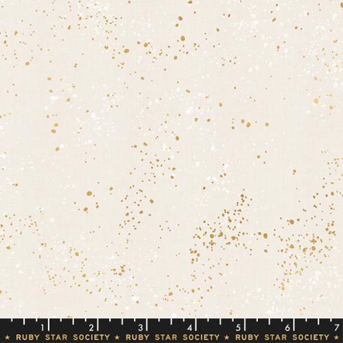 Speckled Metallic Dots - White Gold