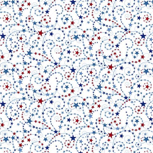 Star Spangled - Stars on White
