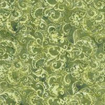 Victorian Floral Leaves Green Gecko