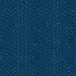 Vintage Flora Chevron Dark Blue
