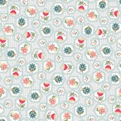 Vintage Flora Honeycomb Flower Grey