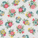 Vintage Flora Lattice Floral Grey
