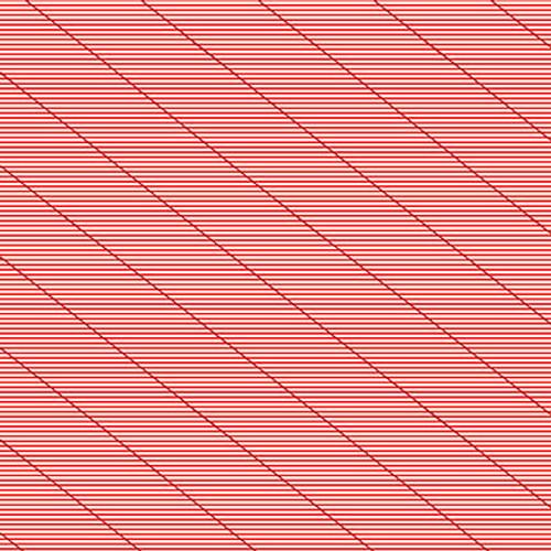 Winter In Snowtown - Diagonal Stripe Red