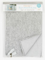 Zipper Pouch Blank-  Heather Gray Felt Large