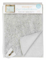 Zipper Pouch Blank-  Heather Gray Felt Small